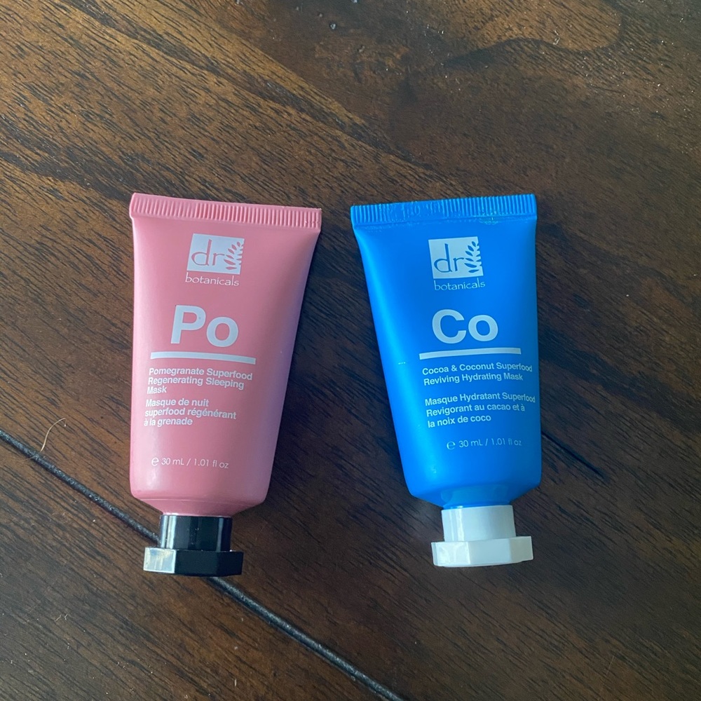 NEW Dr. Botanicals Face Mask Set of 2